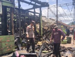 Kebakaran Rumah di Ulu Belu, Polsek Pulau Panggung Lakukan Identifikasi