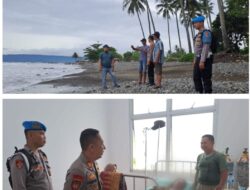 Polsek Kotaagung Olah TKP Peristiwa Dua Korban Tenggelam di Pantai Cukuh Batu