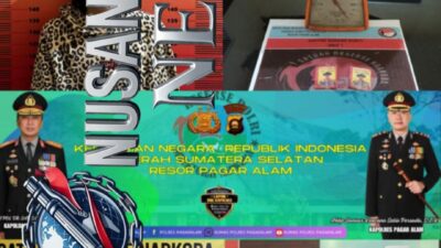 Polres Pagar Alam Bersihkan Dua Titik Narkoba dalam Waktu Singkat, Kurir Sabu dan Ganja Ditangkap