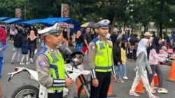 Polres OKU Amankan CFD Baturaja, Kasat Lantas Pimpin Langsung Pengamanan