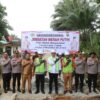 Kapolres OKU Timur Groundbreaking Jembatan Merah Putih, Warga Banjir Apresiasi