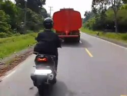 Oknum Bercelana Mirip Brimob Diduga Kawal Truk CPO Ilegal di Pal 10