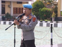 Propam Polres OKU Gelar Pengawasan Dadakan: Cek Absensi Personel saat Apel Dalmas